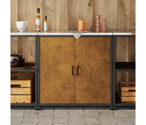 Virtuves Uzglabāšanas Skapis Ar Plauktu Rūsa 60 X 50 X 92 Cm Vidaxl