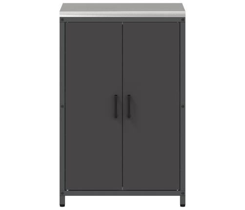 Virtuves Uzglabāšanas Skapis Melna 60 X 50 X 92 Cm Tērauds Vidaxl