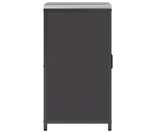 Virtuves Uzglabāšanas Skapis Melna 60 X 50 X 92 Cm Tērauds Vidaxl