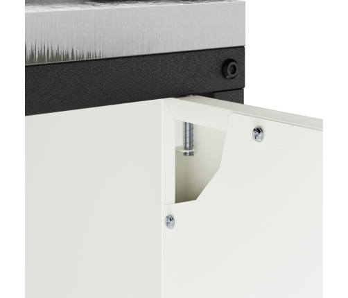 Virtuves Uzglabāšanas Skapis Balta 60 X 50 X 92 Cm Tērauds Vidaxl