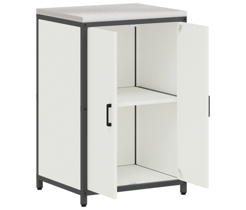 Virtuves Uzglabāšanas Skapis Balta 60 X 50 X 92 Cm Tērauds Vidaxl