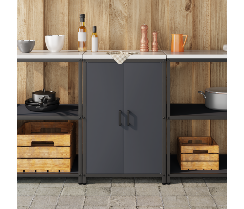 Virtuves Uzglabāšanas Skapis Antracīta 60 X 50 X 92 Cm Tērauds Vidaxl