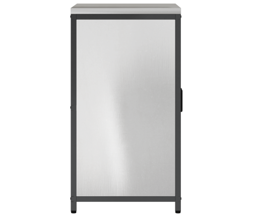 Virtuves Uzglabāšanas Skapis Ar Plauktu Sudraba 60 X 50 X 92 Cm Vidaxl