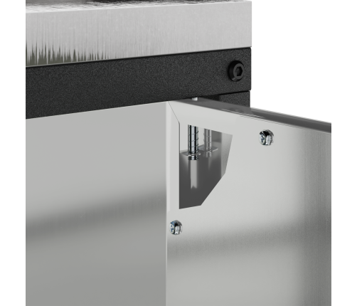 Virtuves Uzglabāšanas Skapis Ar Plauktu Sudraba 60 X 50 X 92 Cm Vidaxl