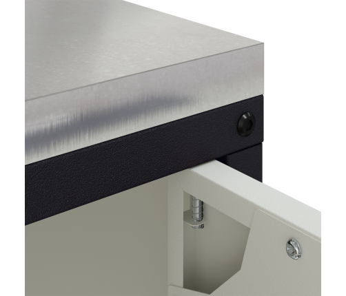 Virtuves Uzglabāšanas Skapis Balta 60 X 50 X 92 Cm Tērauds Vidaxl