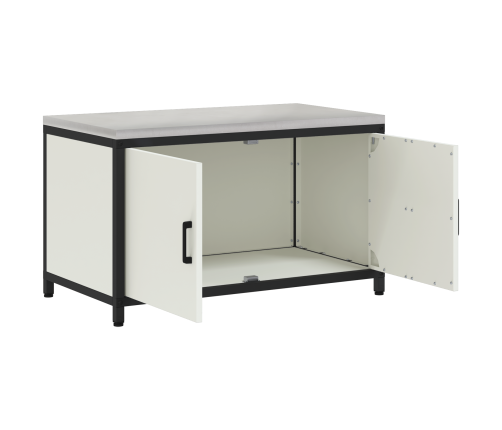 Virtuves Uzglabāšanas Skapis Balta 60 X 50 X 92 Cm Tērauds Vidaxl