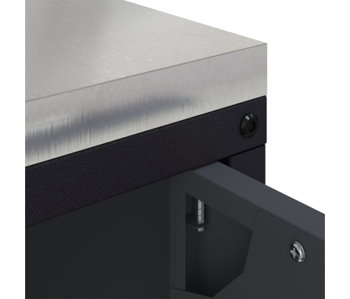 Virtuves Uzglabāšanas Skapis Antracīta 60 X 50 X 92 Cm Tērauds Vidaxl