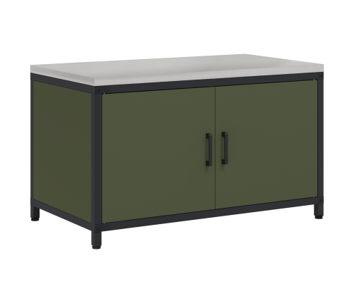 Virtuves Uzglabāšanas Skapis Olīvu Zaļš 60 X 50 X 92 Cm Tērauds Vidaxl