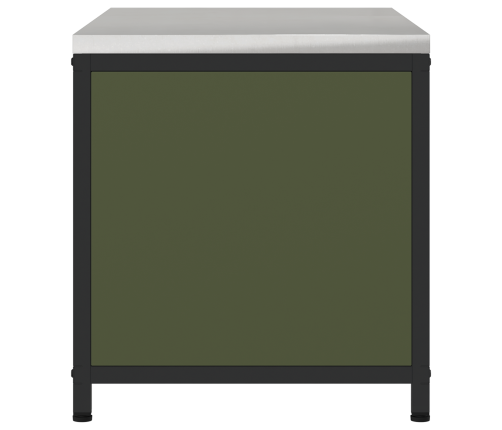 Virtuves Uzglabāšanas Skapis Olīvu Zaļš 60 X 50 X 92 Cm Tērauds Vidaxl