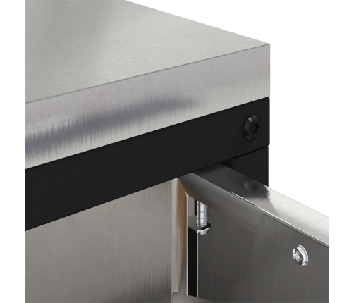 Virtuves Uzglabāšanas Skapis Ar Plauktu Sudraba 60 X 50 X 92 Cm Vidaxl