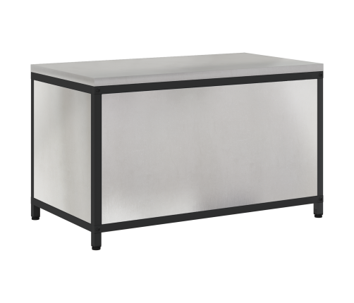 Virtuves Uzglabāšanas Skapis Ar Plauktu Sudraba 60 X 50 X 92 Cm Vidaxl