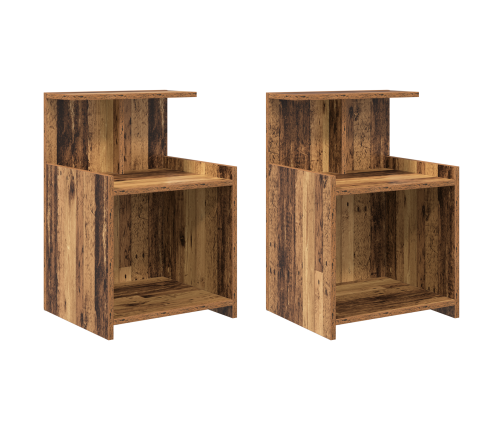 Gultas Skapji 2 Gab. Vecs Koks 40X35X60 Cm Inženierijas Koks Vidaxl