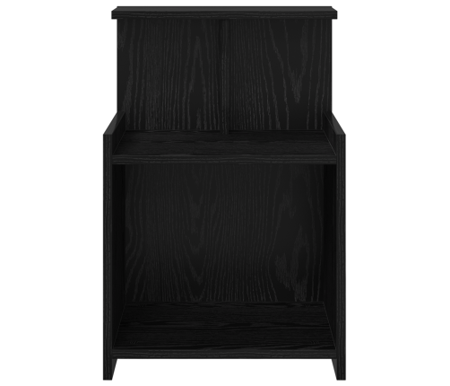 Gultas Skapīši 2 Gabali Melna Ozola 40X35X60 Cm Inženierijas Koks Vidaxl