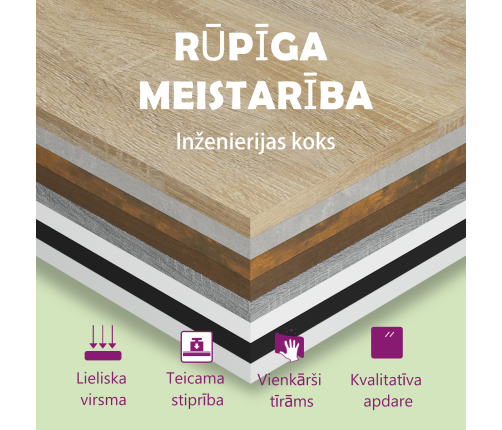 vidaXL TV plaukti, 2 gab., pelēki, 37x35x37 cm, inženierijas koks