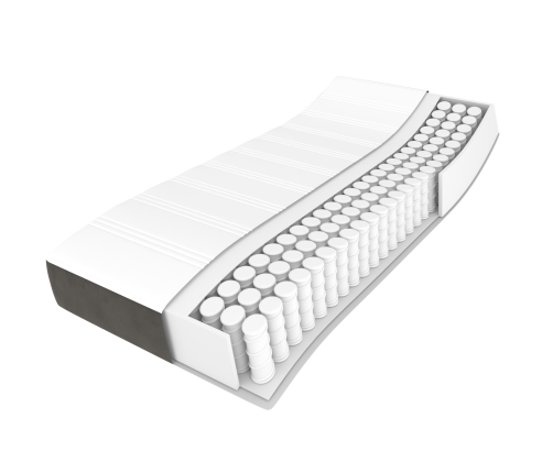 vidaXL kabatu atsperu matracis, tumši pelēks samts, 180x200x20 cm