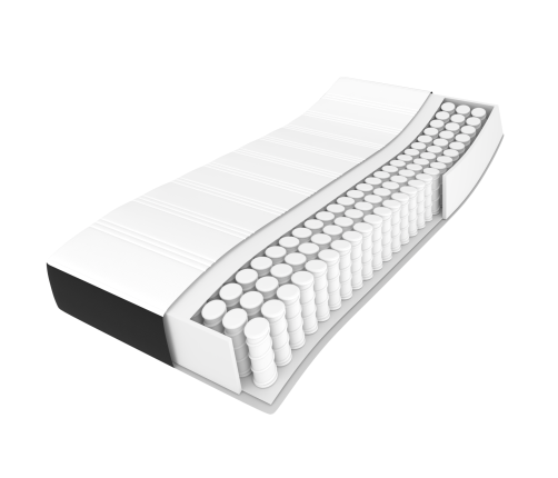 vidaXL kabatu atsperu matracis, melns, 180x200x20 cm, mākslīgā āda