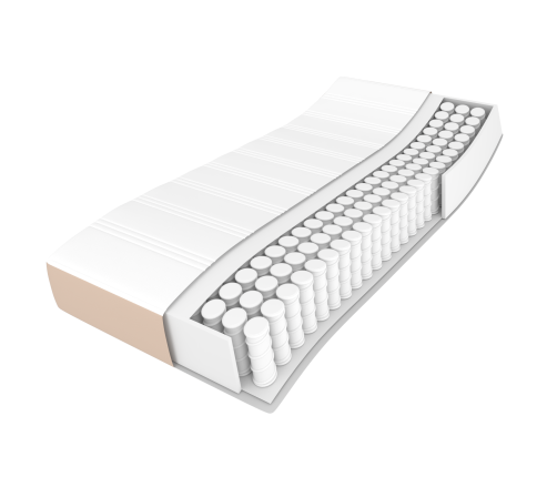 vidaXL kabatu atsperu matracis, kapučīno, 180x200x20 cm, mākslīgā āda