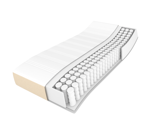 vidaXL kabatu atsperu matracis, krēmkrāsas, 180x200x20 cm, audums