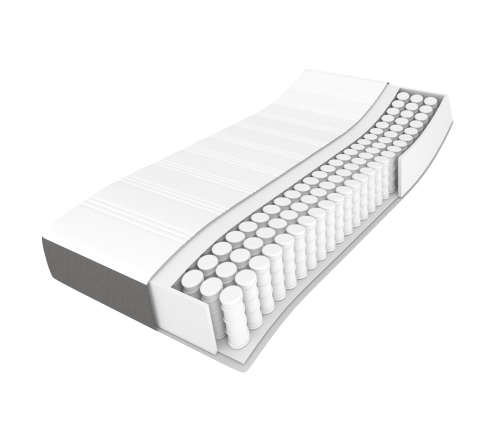 vidaXL kabatu atsperu matracis, tumši pelēks, 180x200x20 cm, audums