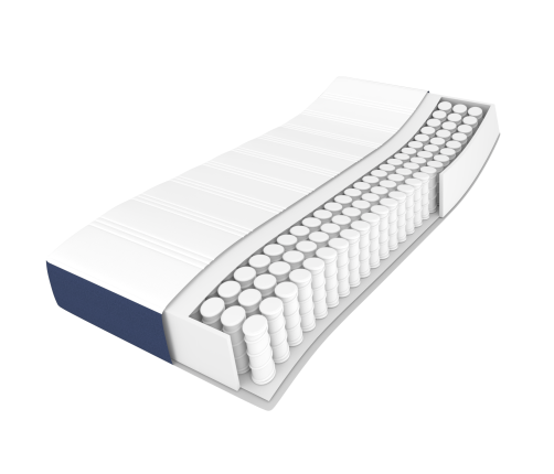 vidaXL kabatu atsperu matracis, zils, 180x200x20 cm, audums