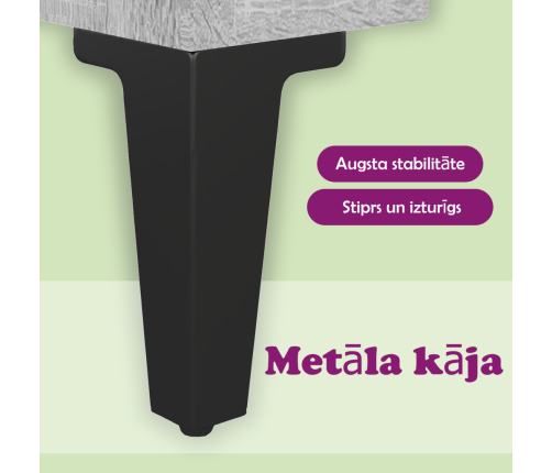 vidaXL kumode, pelēcīga ozolkoka, 70x34x90 cm, inženierijas koks