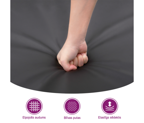 vidaXL sols, pelēks, 70x35x41 cm, mākslīgā āda