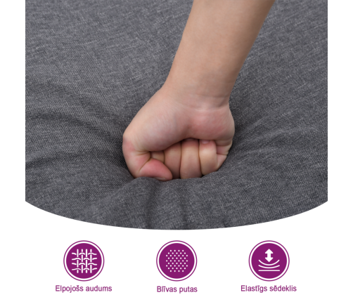 vidaXL sols, gaiši pelēks, 70x35x41 cm, audums