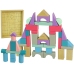 Wooden Bricks Pastel Colours 55 Pieces Castle