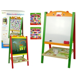 Wooden Whiteboard 2in1 Magnets Writer Numbers Action Words