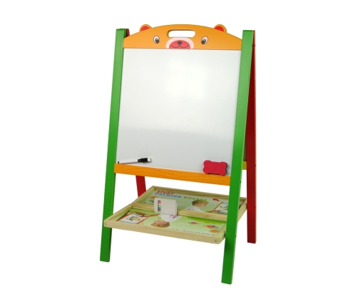 Wooden Whiteboard 2in1 Magnets Writer Numbers Action Words