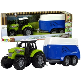 Tractor with Horse Trailer Sound Green Farm Tractor with Horse Trailer Sound Green Farm