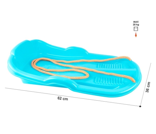 Plastic Sleds Slide With A Rope Blue 6481