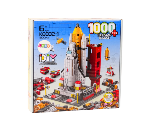 Construction Bricks Space Rocket 6in1 Space Vehicles 1000 pcs.