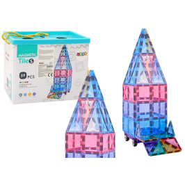 Set of Magnetic Blocks Panels 59 pieces Colorful Set of Magnetic Blocks Panels 59 pieces Colorful