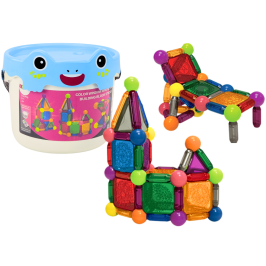Magnetic Blocks with Light in a Bucket, 112 Elements Magnetic Blocks with Light in a Bucket, 112 Elements
