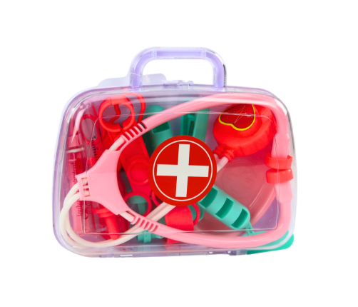 Baby First Aid Kit Medical Tools In Pink Suitcase