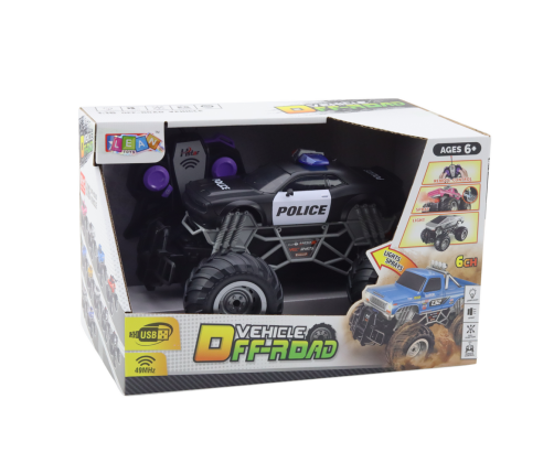 RC Police Off-Road Vehicle Remote Controlled 1:16 Lights Smoke