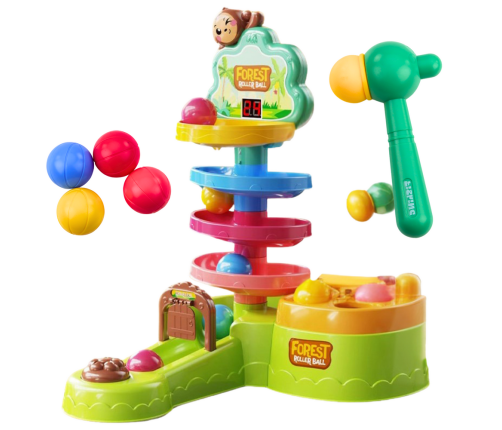 Ball Track Interactive Sensory Slide Catapult Hammer