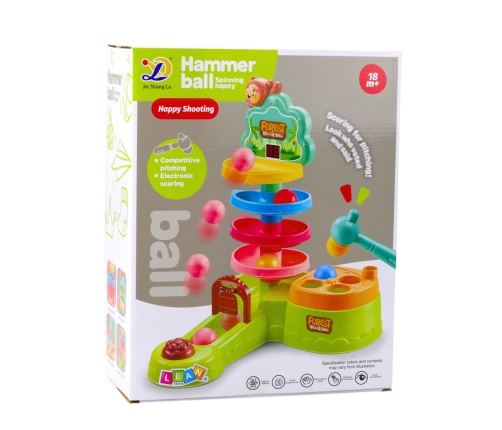 Ball Track Interactive Sensory Slide Catapult Hammer