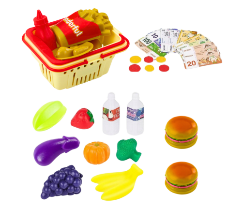 Shop Set Checkout Basket Food Products Lights Sounds Colorful