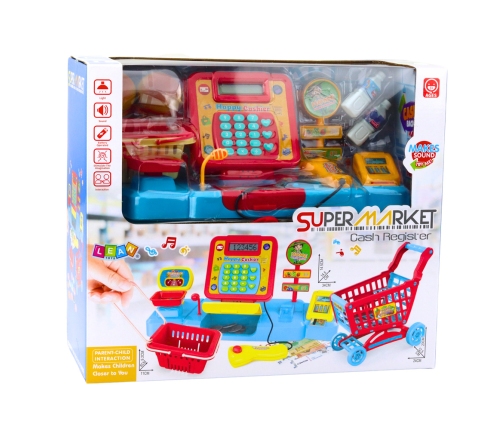 Shop Set Checkout Basket Food Products Lights Sounds Colorful