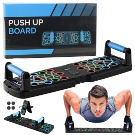 14-in-1 Foldable Push-Up Board with Handles for Upper Body Exercises 14-in-1 Foldable Push-Up Board with Handles for Upper Body Exercises