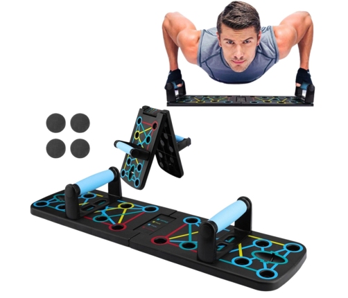 14-in-1 Foldable Push-Up Board with Handles for Upper Body Exercises
