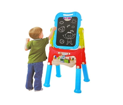 Magnetic Chalk Board Blue Red Accessories