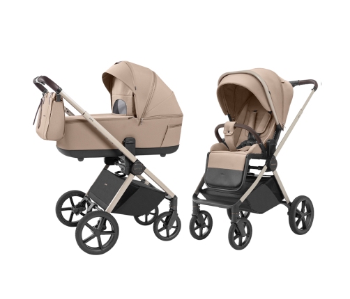 CARRELLO Ultra CRL-6527 Floral Beige Bērnu rati 2in1