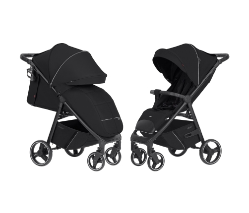 CARRELLO Bravo CRL-8512 Pure Black Pastaigu Ratiņi