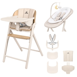 Highchair Carrello Tenero CRL-9507 Olympus Biege Wooden