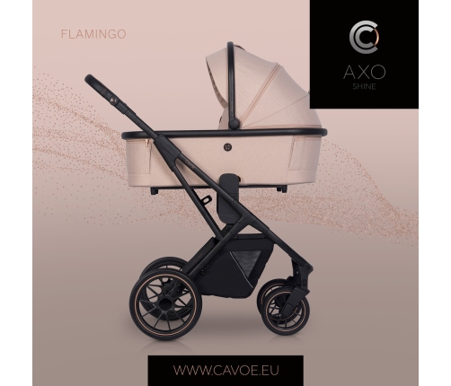 Cavoe Axo Shine Flamingo Bērnu rati 2in1