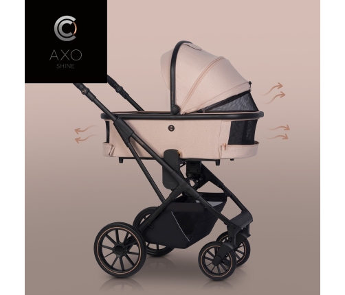 Cavoe Axo Shine Flamingo Bērnu rati 2in1