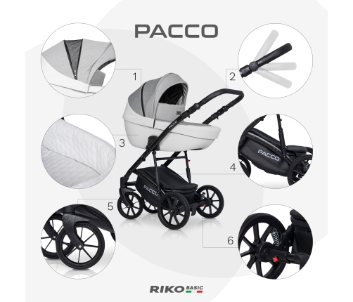 Riko Basic Pacco 05 Grey Fox Детская коляска 2 в 1